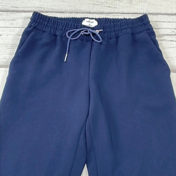 Wilfred Aritzia Joggers Pants Silk Pull On Elastic Cuffs Blue Size X Small XS - Picture 5 of 11